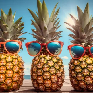 Pineapple With Sunglasses