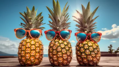 Pineapple With Sunglasses