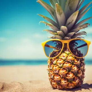 Pineapple With Sunglasses