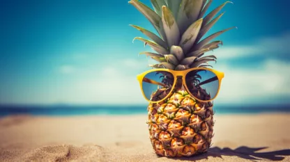 Pineapple With Sunglasses