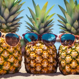 Pineapple With Sunglasses