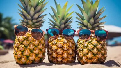 Pineapple With Sunglasses