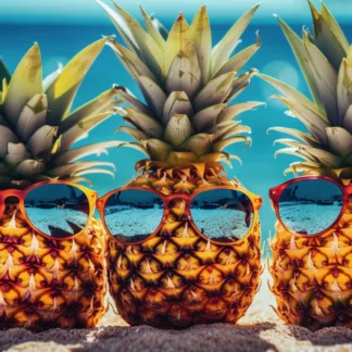 Pineapple With Sunglasses