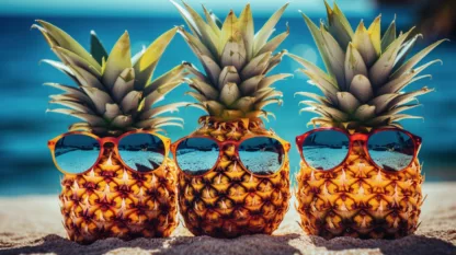 Pineapple With Sunglasses