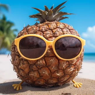 Pineapple With Sunglasses