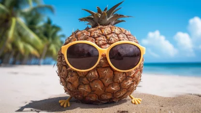 Pineapple With Sunglasses