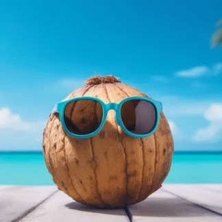 Coconut With Sunglasses