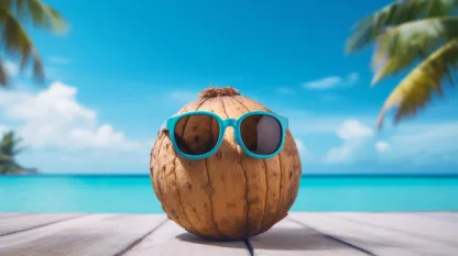 Coconut With Sunglasses