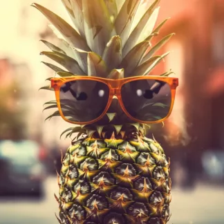 Pineapple With Sunglasses