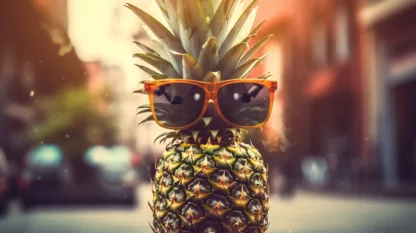 Pineapple With Sunglasses