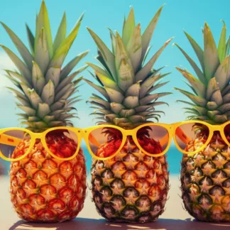 Pineapple With Sunglasses