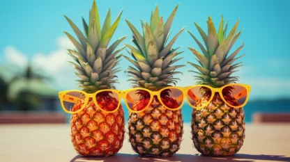 Pineapple With Sunglasses