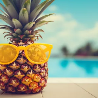 Pineapple With Sunglasses