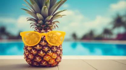 Pineapple With Sunglasses