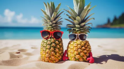 Pineapple With Sunglasses