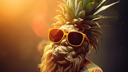 Pineapple With Sunglasses