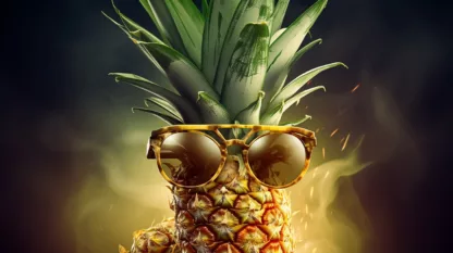 Pineapple With Sunglasses