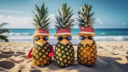 Pineapple With Sunglasses