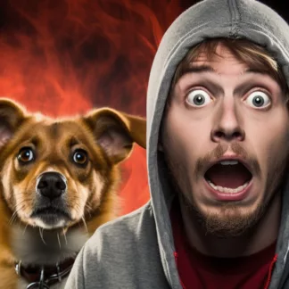 Man And Dog Shocked