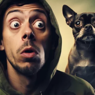 Man And Dog Shocked