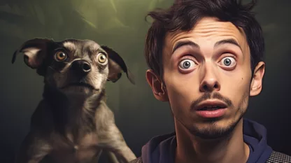 Man And Dog Shocked