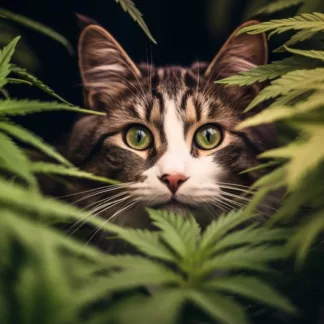 Cat With Cannabis