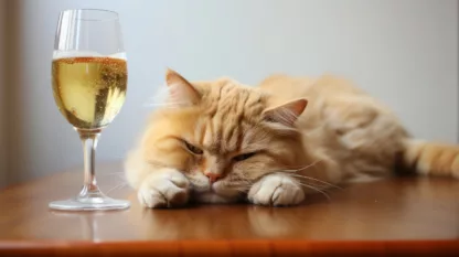Cat With Wine