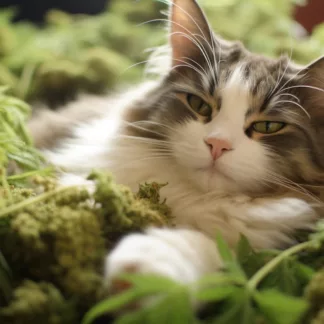 Cat With Cannabis