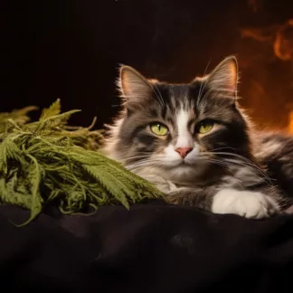 Cat With Cannabis