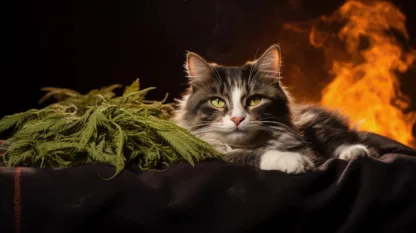 Cat With Cannabis