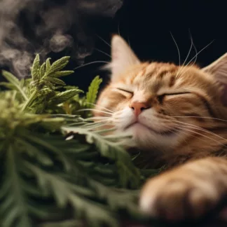 Cat With Cannabis