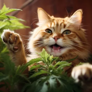 Cat With Cannabis